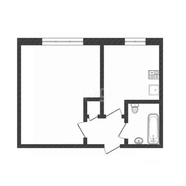 1-к кв. Калужская область, Калуга пер. Малинники, 17 (21.2 м) - Фото 2