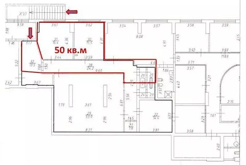 Помещение свободного назначения (50 м) - Фото 1