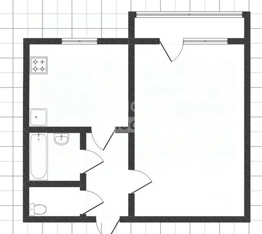1-к кв. Липецкая область, Липецк Осенний проезд, 2А (31.1 м) - Фото 2