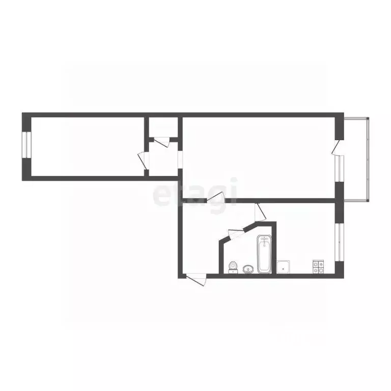 2-к кв. Севастополь просп. Героев Сталинграда, 24а (42.3 м) - Фото 1