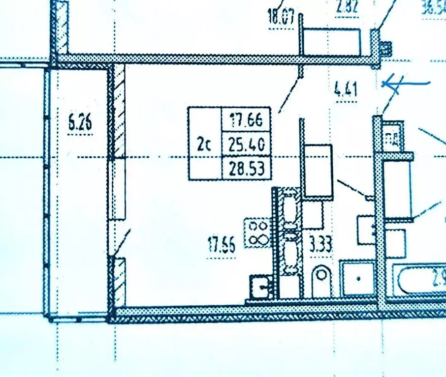 Студия Санкт-Петербург аллея Арцеуловская, 23к1 (25.0 м) - Фото 0