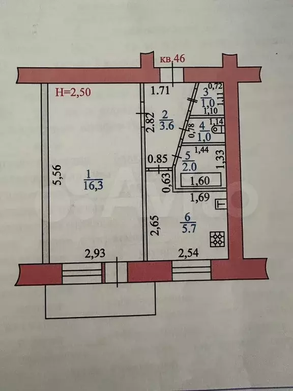 1-к. квартира, 29,6 м, 4/5 эт. - Фото 0