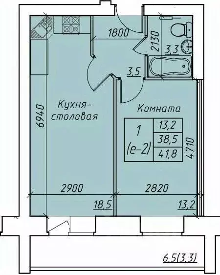 1-к кв. Вологодская область, Вологда  (41.8 м) - Фото 0