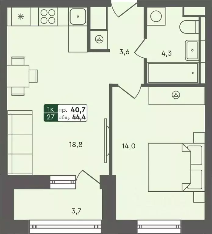 1-к кв. Курганская область, Курган Заозерный жилрайон, 6А мкр, 25/4 ... - Фото 1