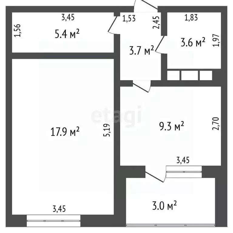 1-к кв. Владимирская область, Ковров Комсомольская ул., 106 (39.9 м) - Фото 0