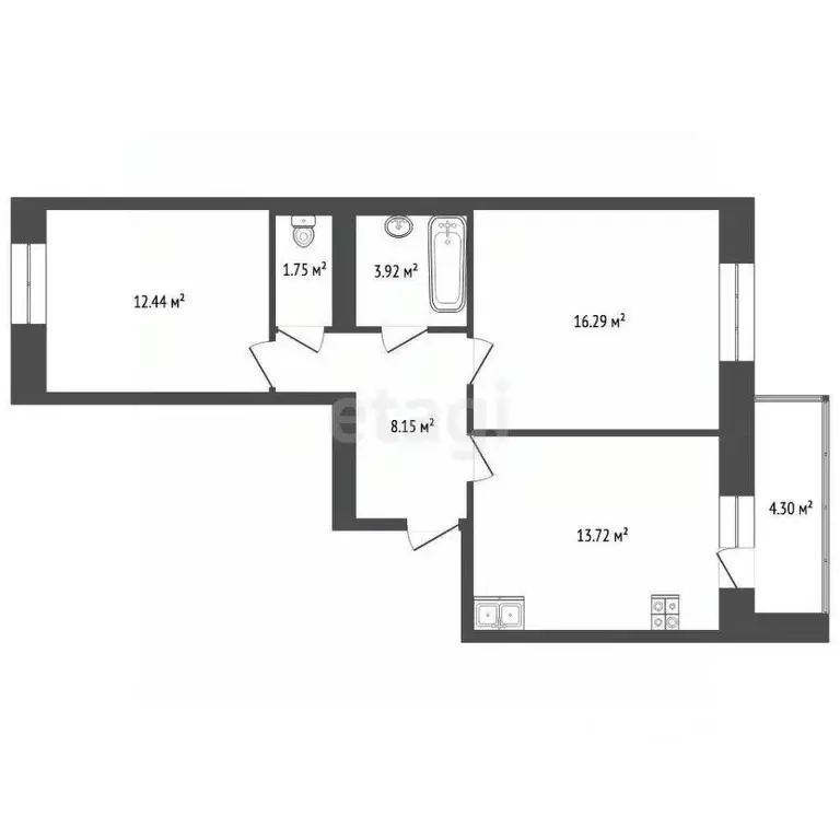 2-к кв. Ярославская область, Ярославль ул. Маланова, 29 (56.4 м) - Фото 2