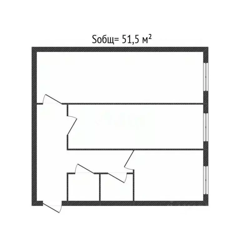2-к кв. Брянская область, Брянск ул. 22-го съезда КПСС, 43 (51.5 м) - Фото 2
