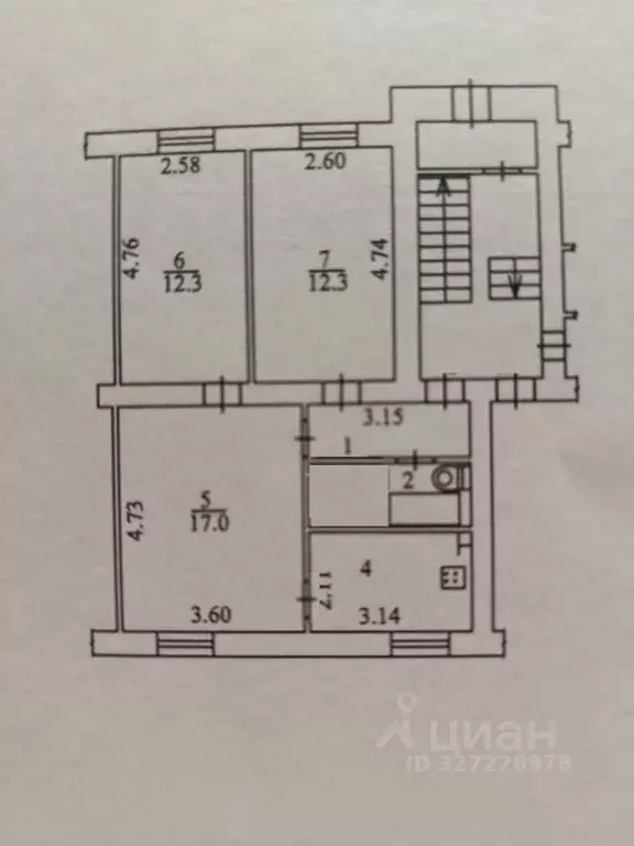 3-к кв. Калужская область, Калуга ул. Поле Свободы, 36 (56.0 м) - Фото 1