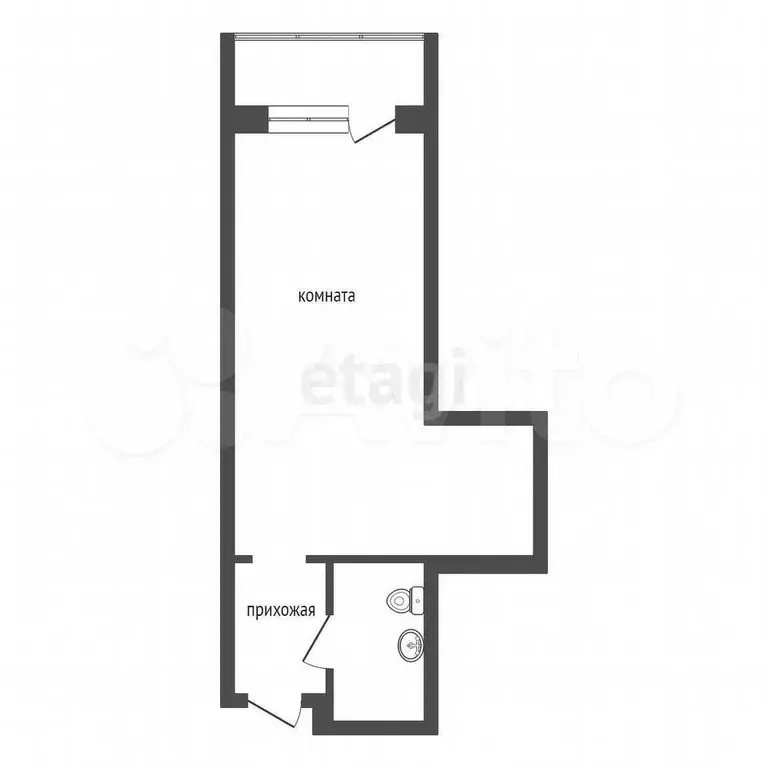 1-к. квартира, 30 м, 3/19 эт. - Фото 0
