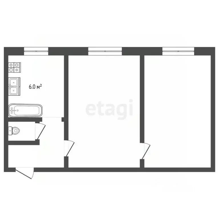 2-к кв. Владимирская область, Муром ул. Чкалова, 10А (36.9 м) - Фото 1