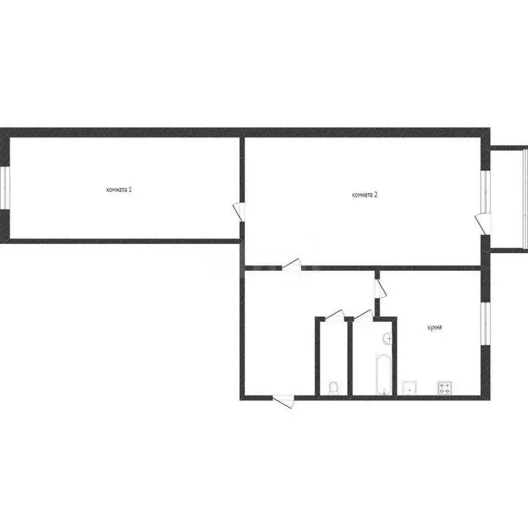 2-комнатная квартира: Кемерово, улица Рукавишникова, 5 (43.9 м) - Фото 1