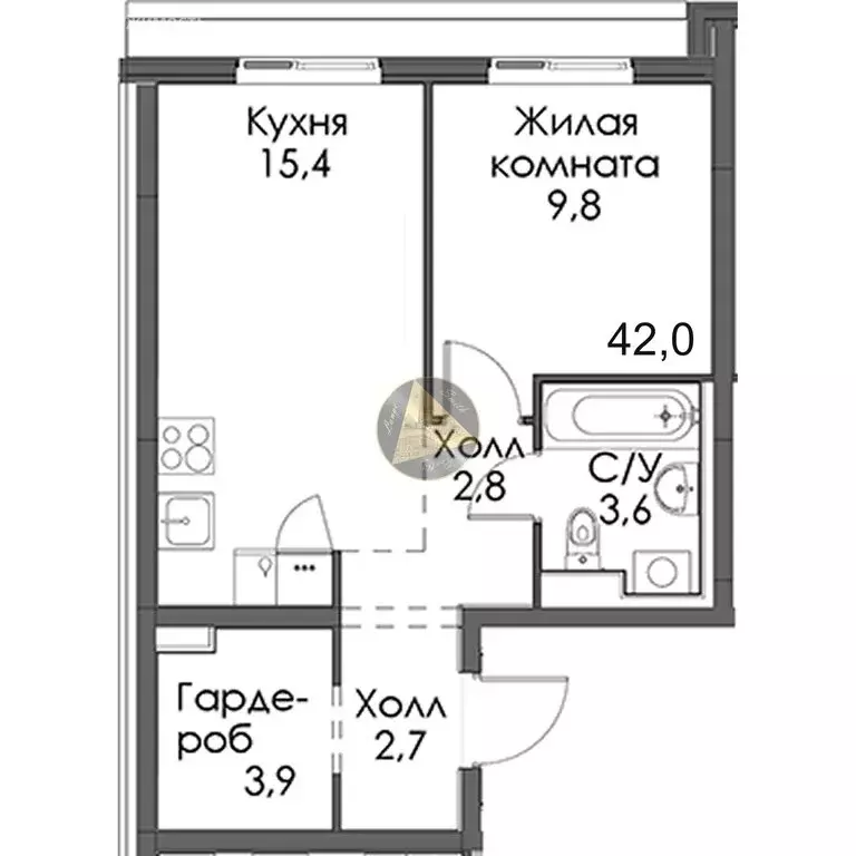 1-комнатная квартира: Санкт-Петербург, Лиговский проспект, 242 (42 м) - Фото 1