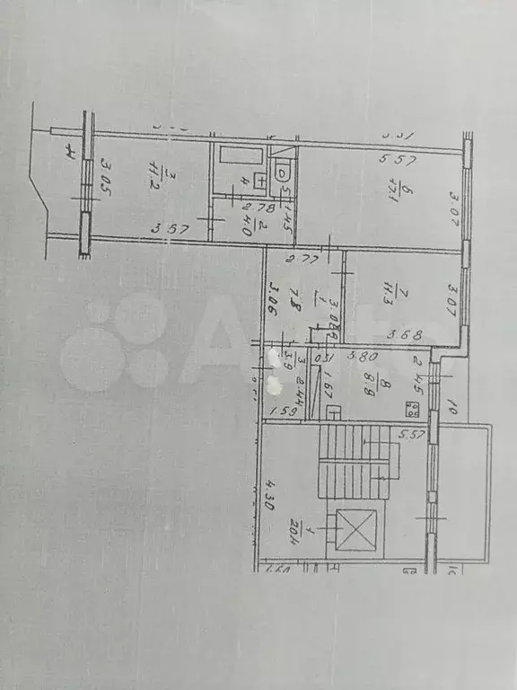 3-к. квартира, 64,4 м, 3/9 эт. - Фото 0