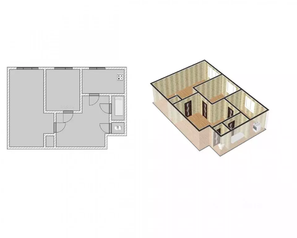 2-к кв. Ленинградская область, Отрадное Кировский район, Вокзальная ... - Фото 2