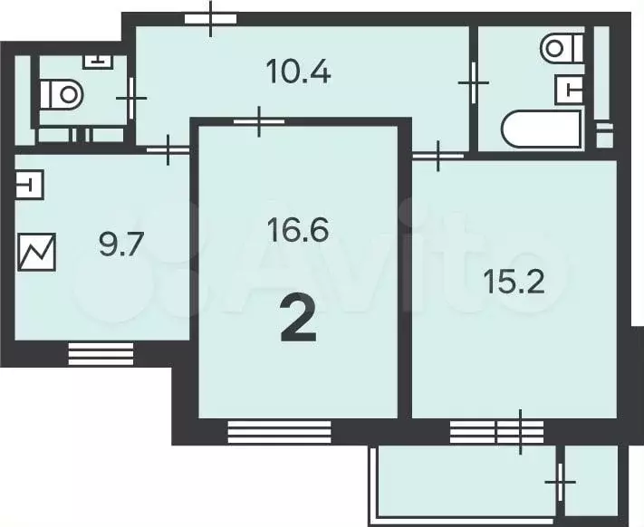 Аукцион: 2-к. квартира, 57,7 м, 2/23 эт. - Фото 0