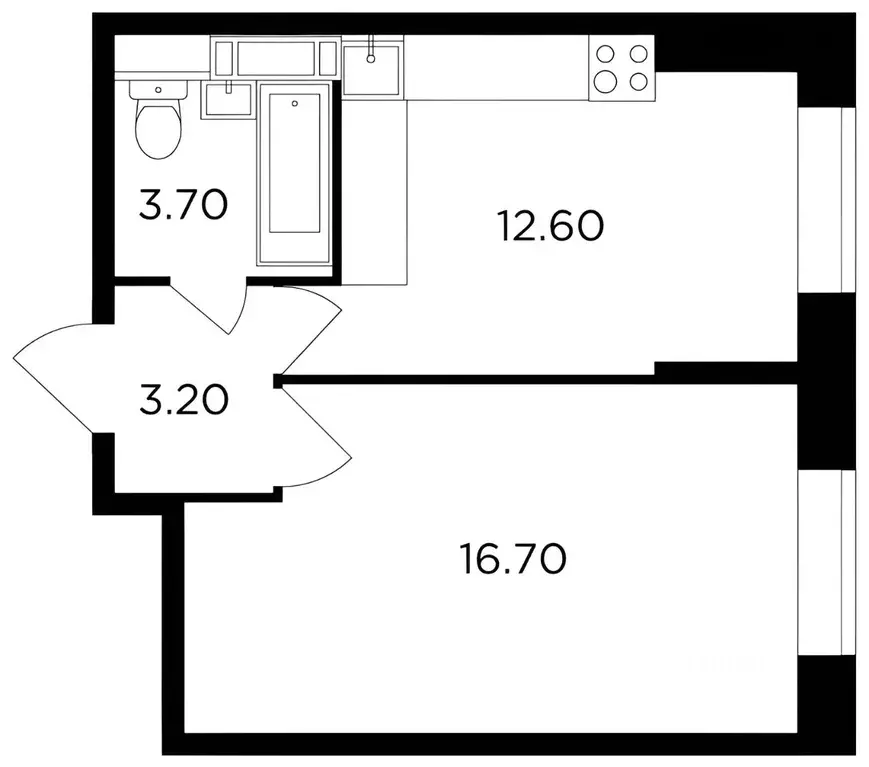 1-к кв. Московская область, Пушкино ул. Сретенская, 1к2 (36.0 м) - Фото 1