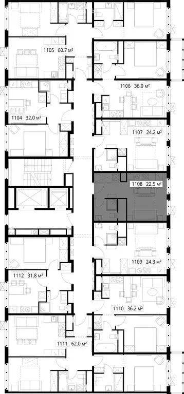 Квартира-студия: деревня Сапроново, микрорайон Купелинка, 4 (22.5 м) - Фото 0