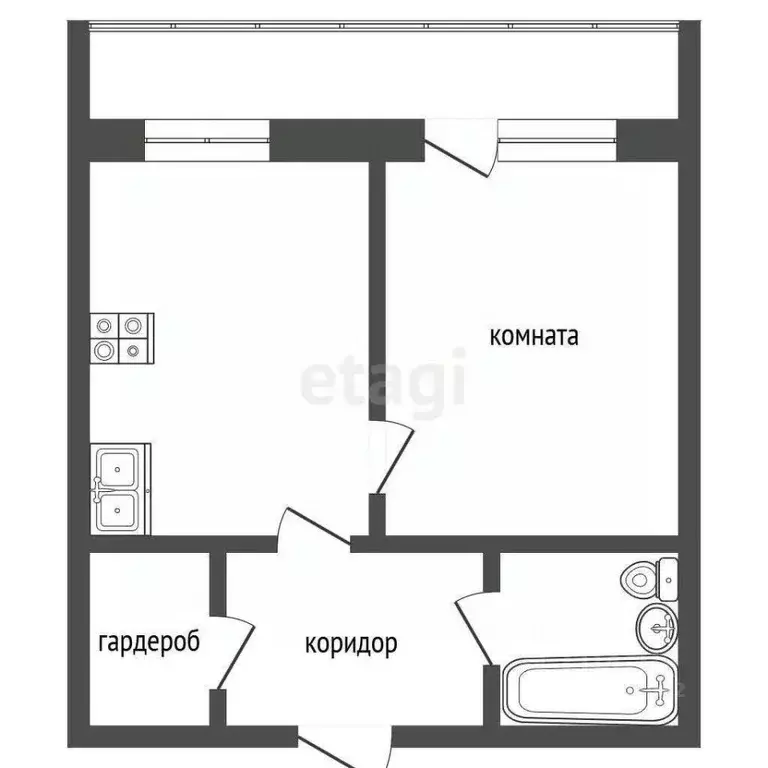 1-к кв. Забайкальский край, Чита Хороший мкр, 6 (33.0 м) - Фото 2