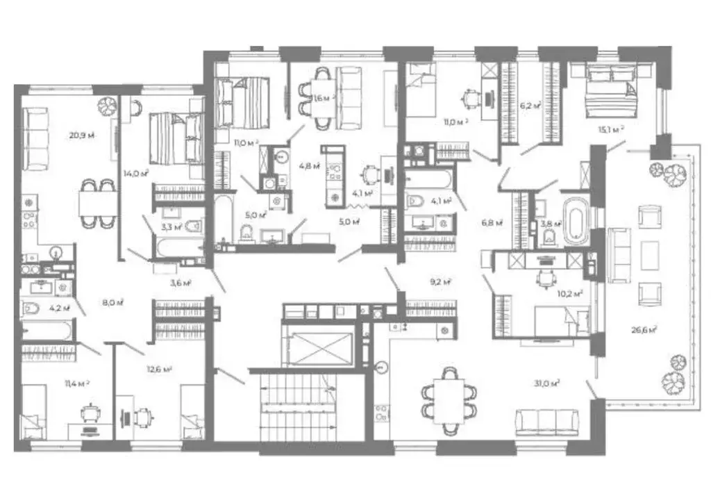 3-комнатная квартира: Астрахань, улица Латышева, 16А (124 м) - Фото 2