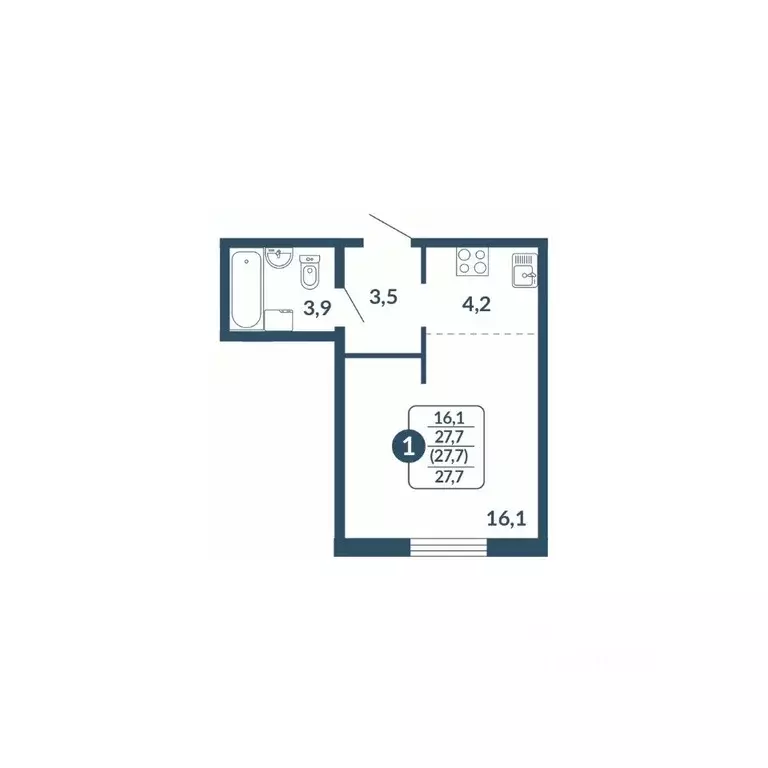 1-к кв. Кировская область, Киров ул. Анжелия Михеева, 5 (27.7 м) - Фото 0