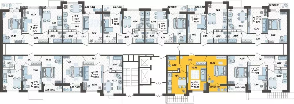 2-комнатная квартира: Краснодар, улица имени Владимира Жириновского, ... - Фото 2