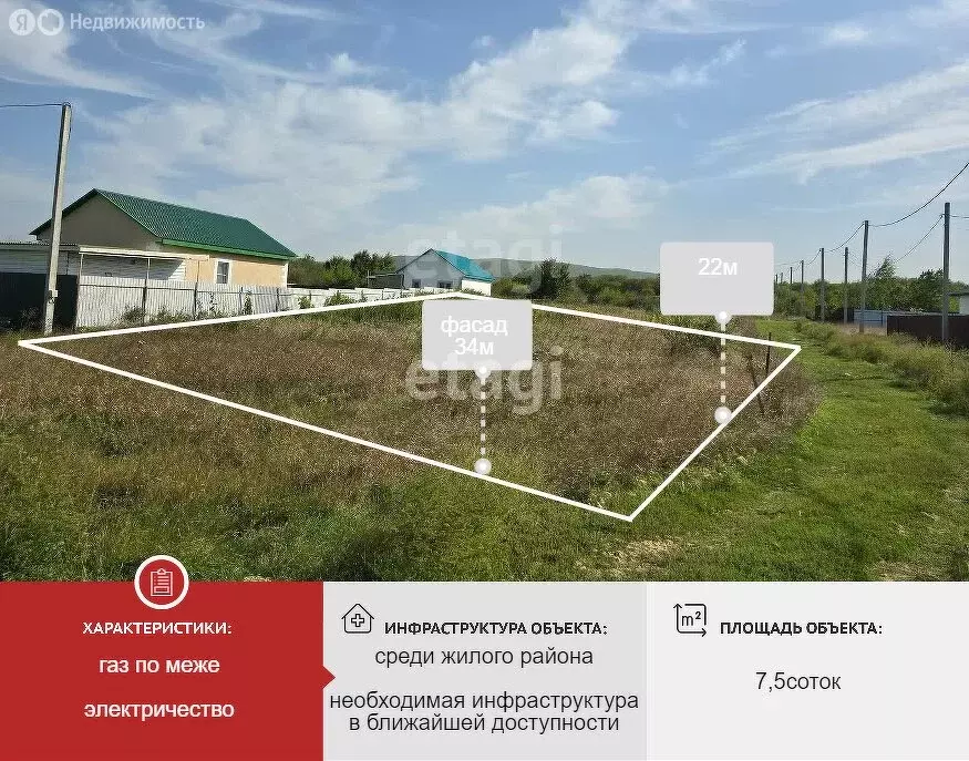 Участок в станица Гостагаевская, Заречный переулок (7.5 м) - Фото 1