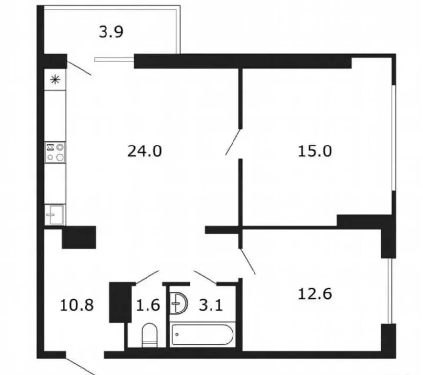 2-к кв. Санкт-Петербург ул. Репищева, 10к3 (63.4 м) - Фото 2