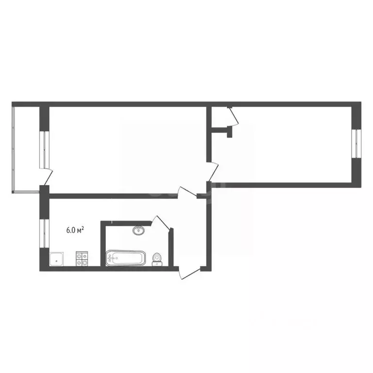 2-к кв. Тюменская область, Тюмень Карская ул., 21 (42.4 м) - Фото 1