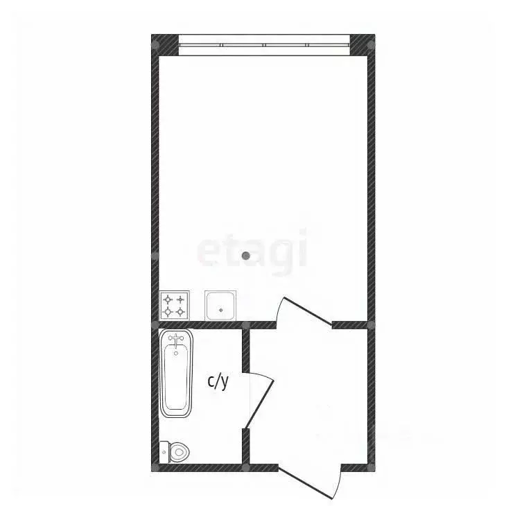 Студия Башкортостан, Уфа ул. Ферина, 1/1 (23.0 м) - Фото 2