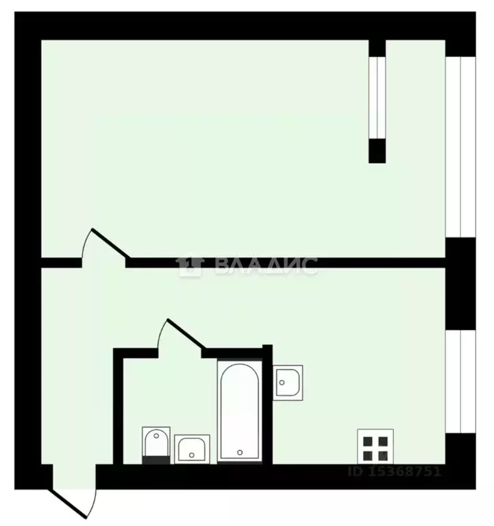 1-к кв. Калининградская область, Калининград Красная ул., 17 (34.9 м) - Фото 2