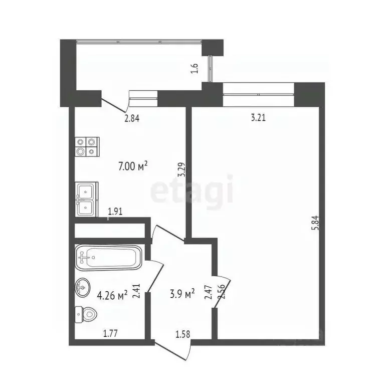 1-к кв. Ямало-Ненецкий АО, Новый Уренгой Дружба мкр, 4/1 (33.4 м) - Фото 1