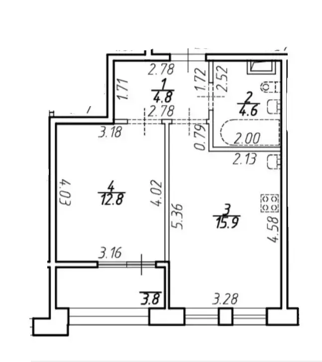 Продаётся 1-к квартира, 41.9 м - Фото 1
