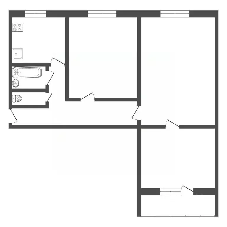 3-к кв. Тульская область, Тула Ложевая ул., 141 (56.8 м) - Фото 1