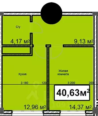 1-к кв. Ставропольский край, Ессентуки ул. Благодатная, 24 (40.63 м) - Фото 1