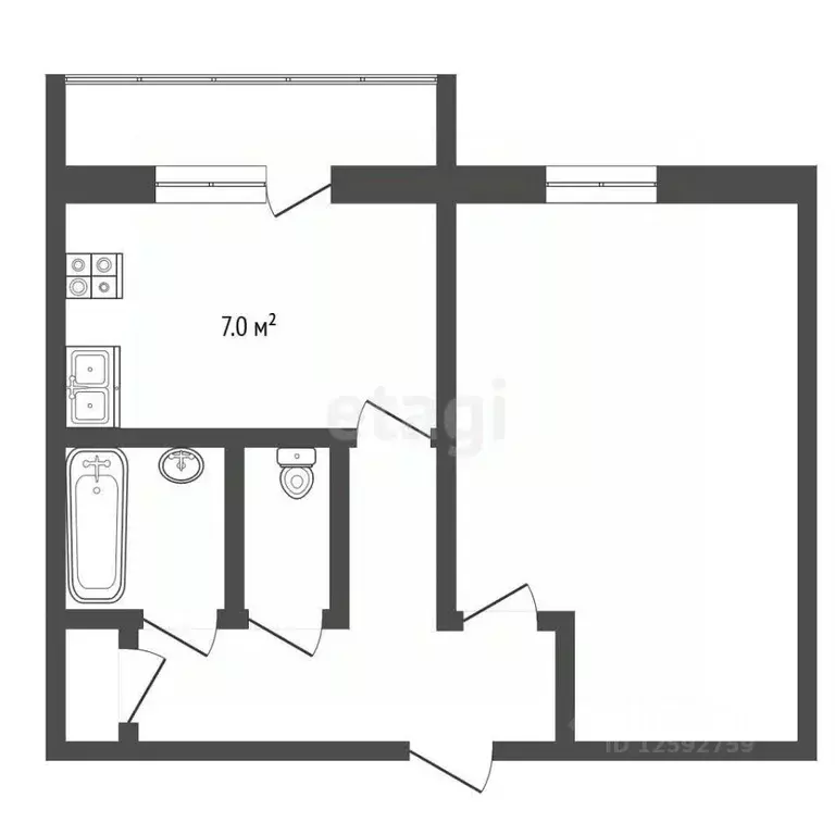 1-к кв. Тамбовская область, Тамбов Полынковская ул., 57 (30.6 м) - Фото 1