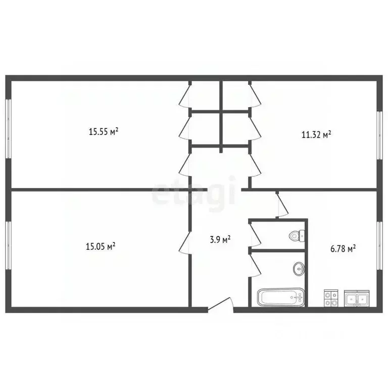 Комната Санкт-Петербург Октябрьская наб., 84К4 (31.0 м) - Фото 2