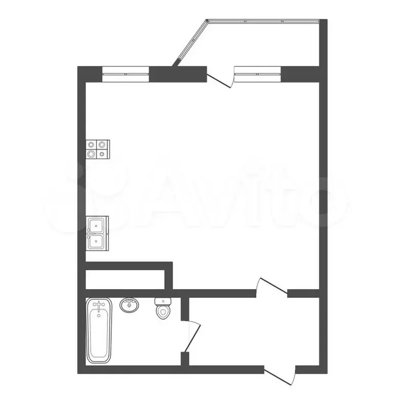 Квартира-студия, 30,2 м, 7/19 эт. - Фото 0
