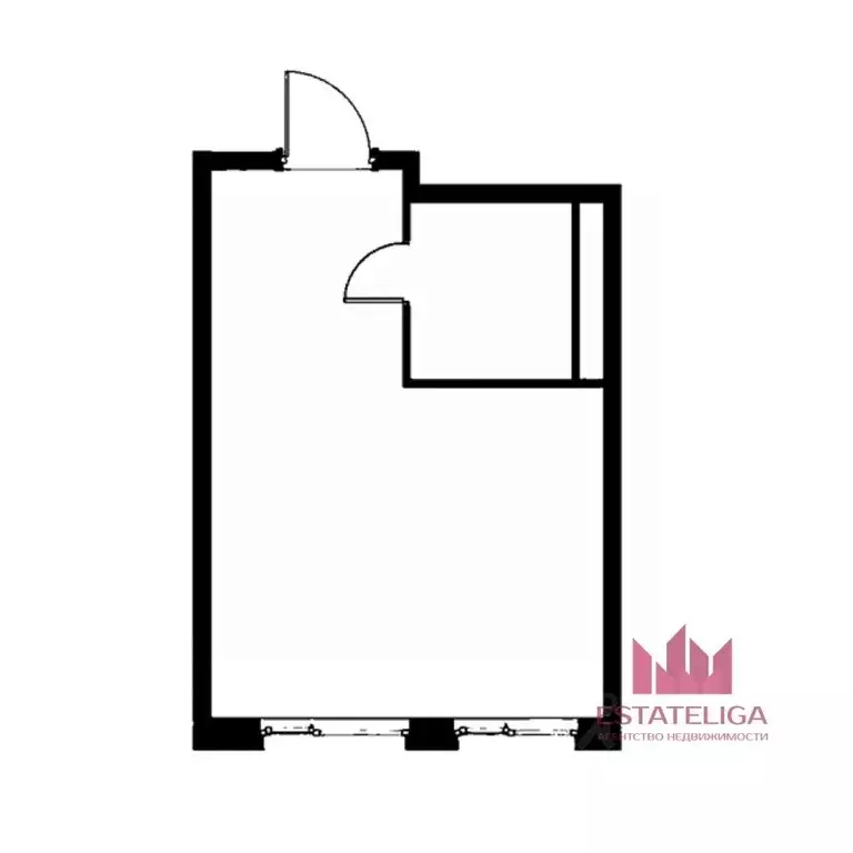 Студия Москва ул. Крузенштерна, 9 (28.6 м) - Фото 2