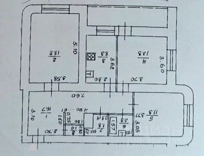 3-к кв. Башкортостан, Уфа ул. Цюрупы, 156/1 (77.3 м) - Фото 2