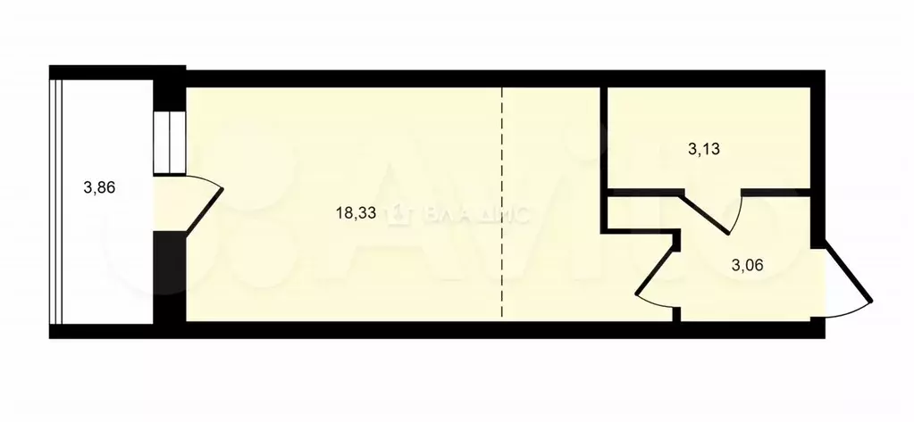 Квартира-студия, 24,2 м, 5/9 эт. - Фото 0