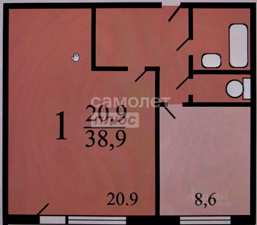 1-к кв. Москва, Москва, Зеленоград к106 (38.9 м) - Фото 2
