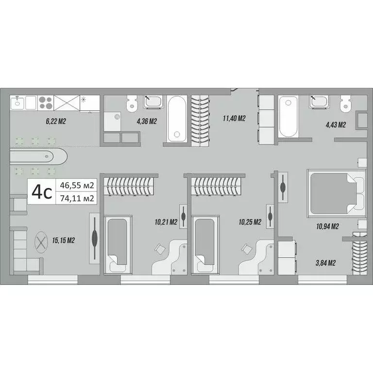 3-комнатная квартира: Оренбург, Яицкая улица, 11 (80 м) - Фото 0