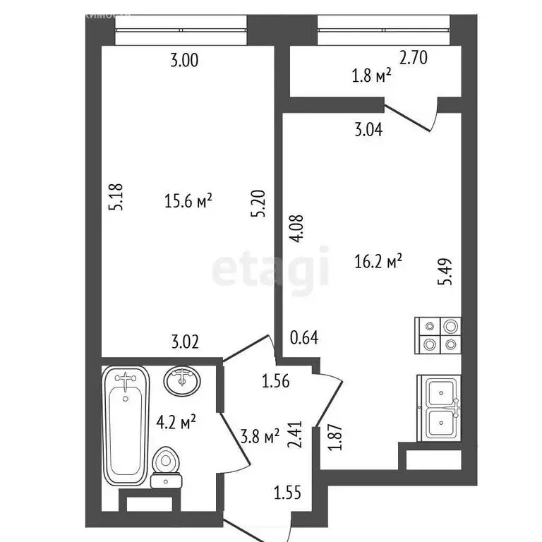 1-комнатная квартира: Санкт-Петербург, Ремесленная улица, 15 (39.8 м) - Фото 0