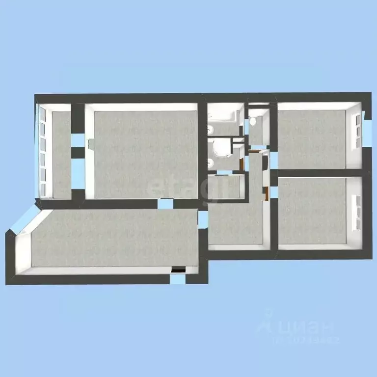 3-к кв. Башкортостан, Уфа ул. Пушкина, 82 (120.0 м) - Фото 2