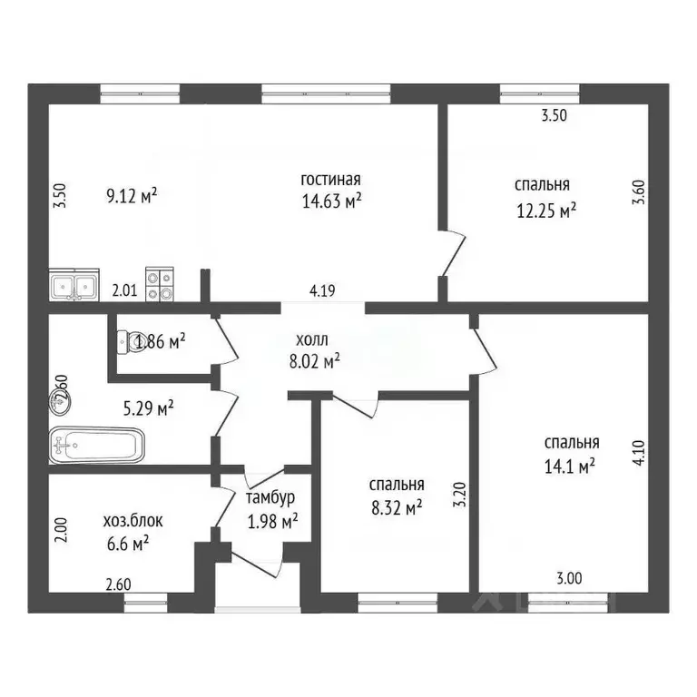 Дом в Тюменская область, Тюменский муниципальный округ, с. Каскара ул. ... - Фото 2