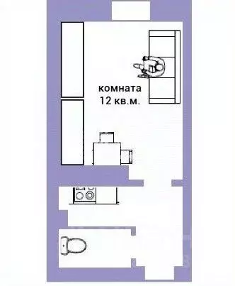 Комната Ханты-Мансийский АО, Ханты-Мансийск Парковая ул., 92Б (12.0 м) - Фото 0