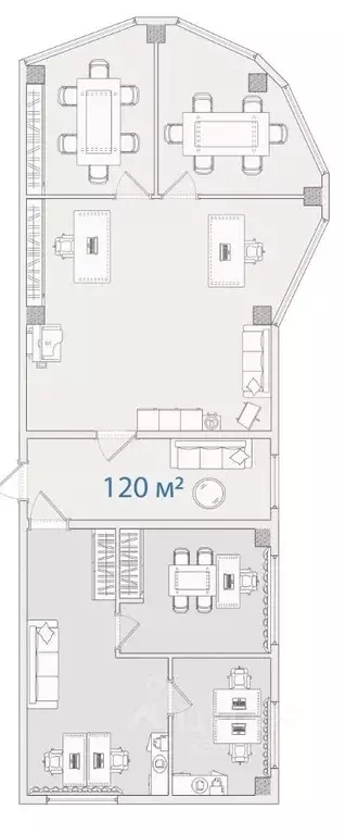 Офис в Новосибирская область, Новосибирск ул. Чаплыгина, 2/1 (120 м) - Фото 2