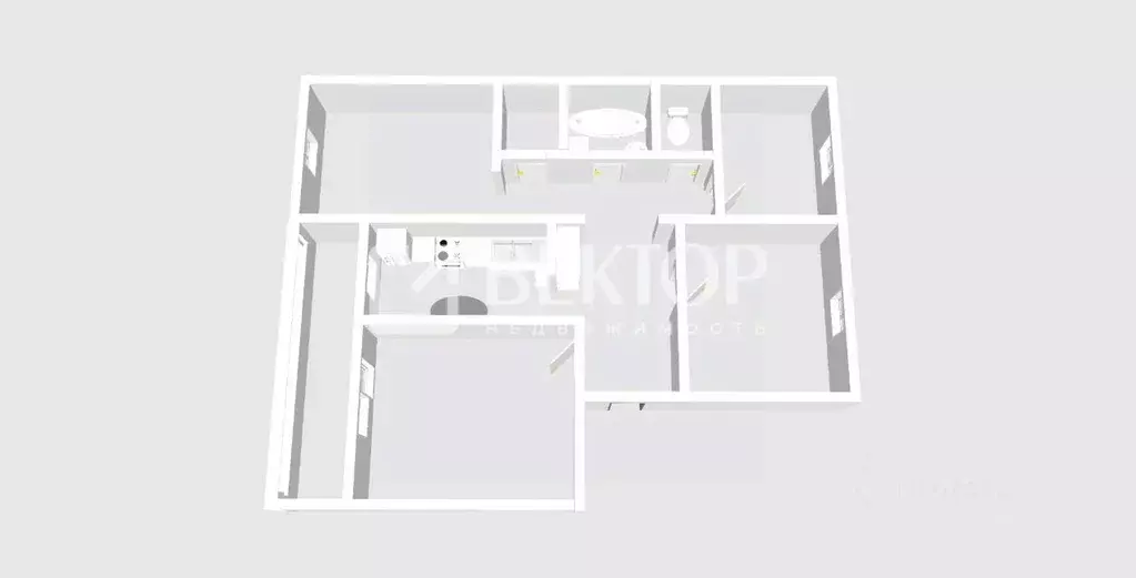 4-к кв. Ярославская область, Ярославль ул. Залесская, 6к2 (77.8 м) - Фото 2