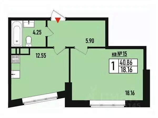 1-к кв. Москва ул. Генерала Донскова, 25к4 (40.0 м) - Фото 0
