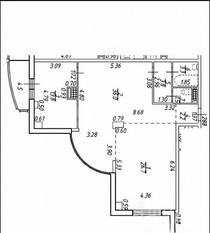 3-комнатная квартира: посёлок Металлострой, Центральная улица, 19к3 ... - Фото 1